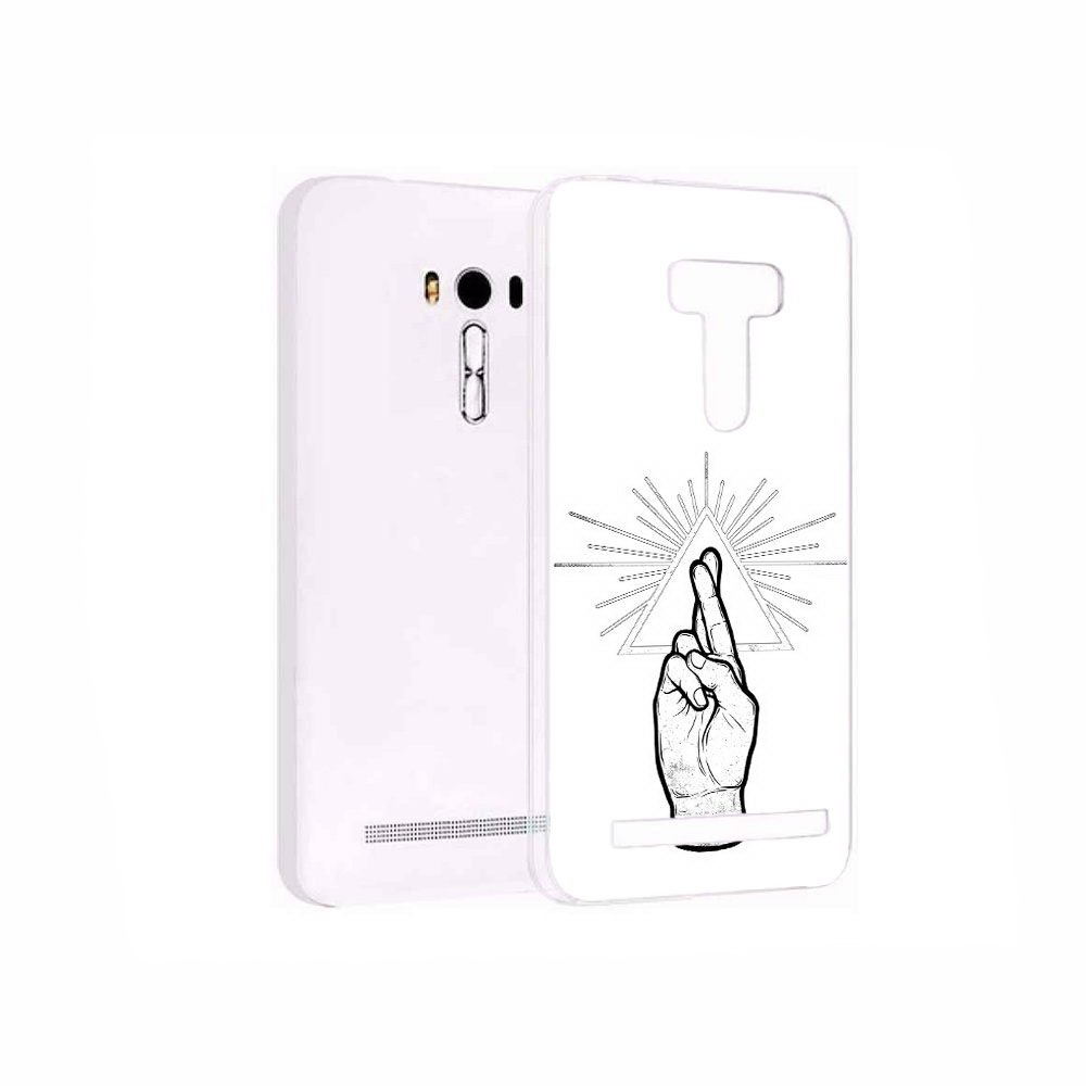 

Чехол MyPads Tocco для Asus ZenFone 2 Laser (ZE550KL) черно белая рука, Прозрачный, Tocco