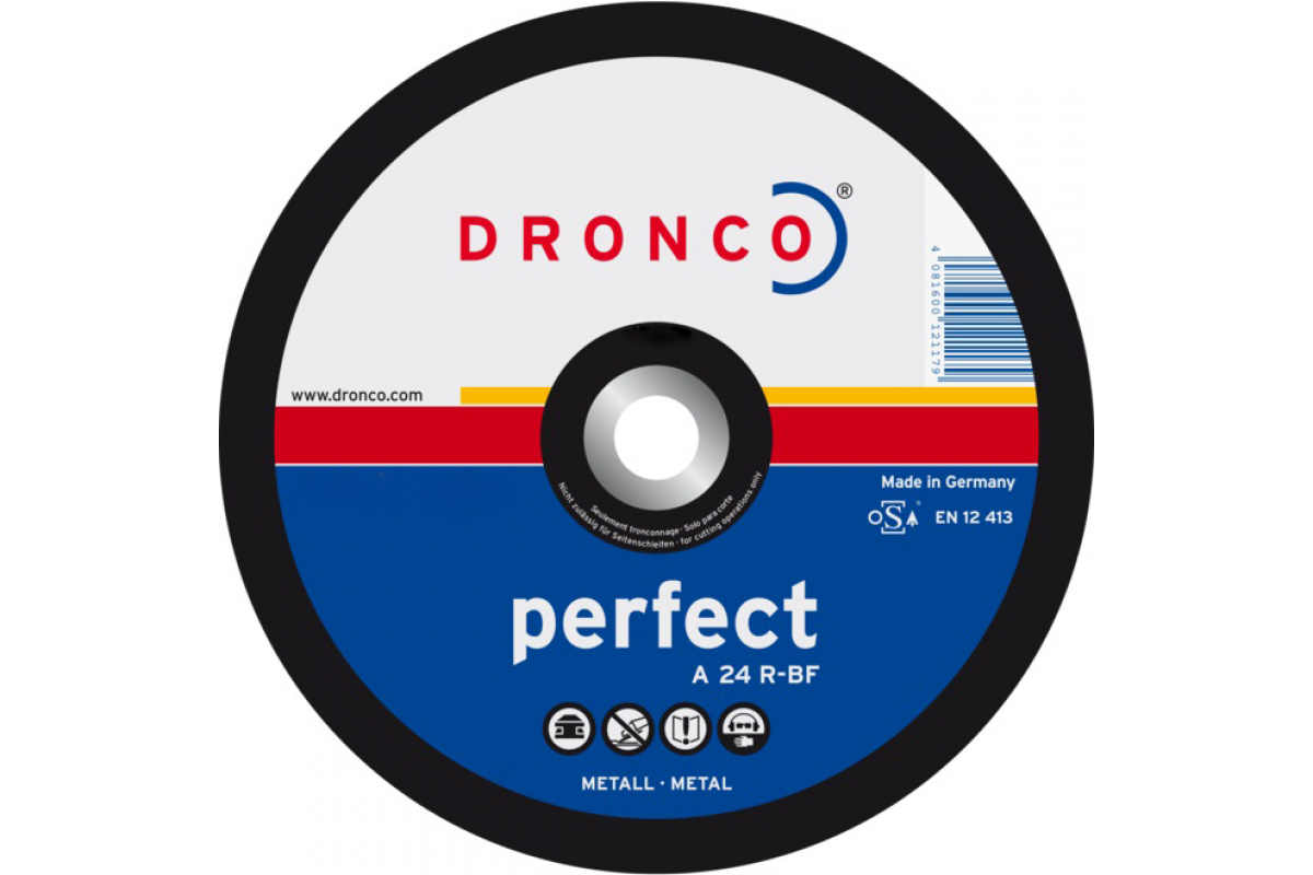 Диск отрезной по металлу Perfect A24R (180x3x22.23 мм) DRONCO 1180015100