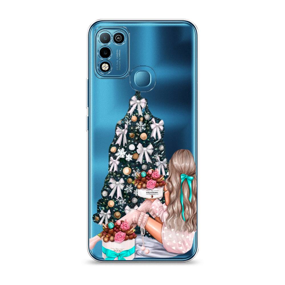 

Чехол на Infinix HOT 10 Play "New Year", Зеленый;бежевый;голубой, 3100650-5