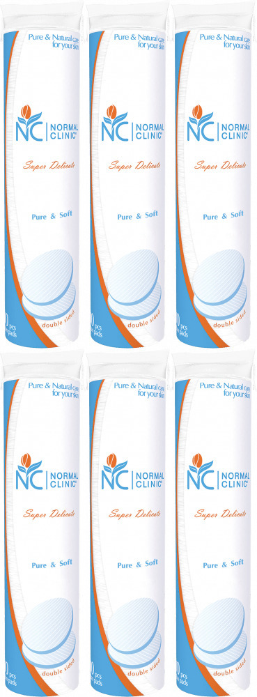 NORMAL cliniс Ватные диски стандартные,круглые 100 штуп,6 уп