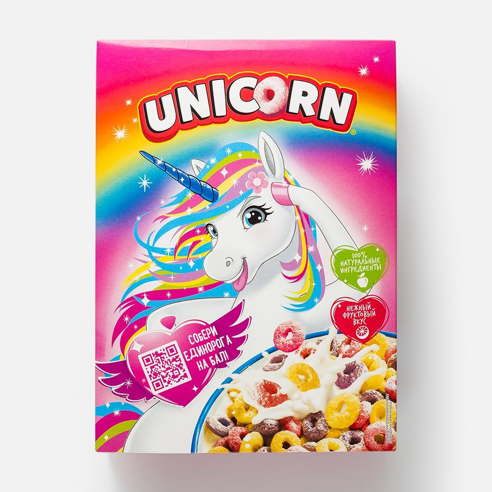 

Готовый завтрак Unicorn Радужные колечки, с фруктовым вкусом, 195 г