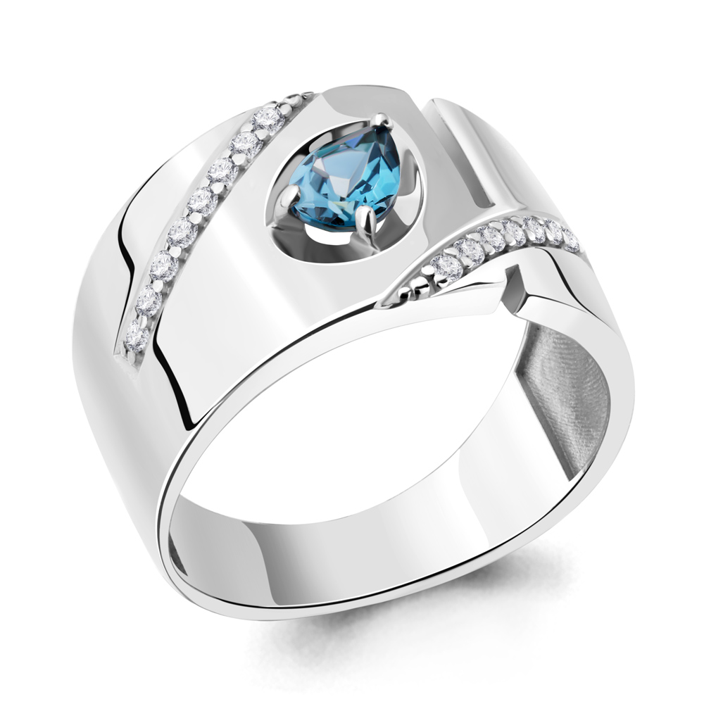 

Кольцо из серебра р.  AQUAMARINE 6945408А_925_р, 6945408А_925_р