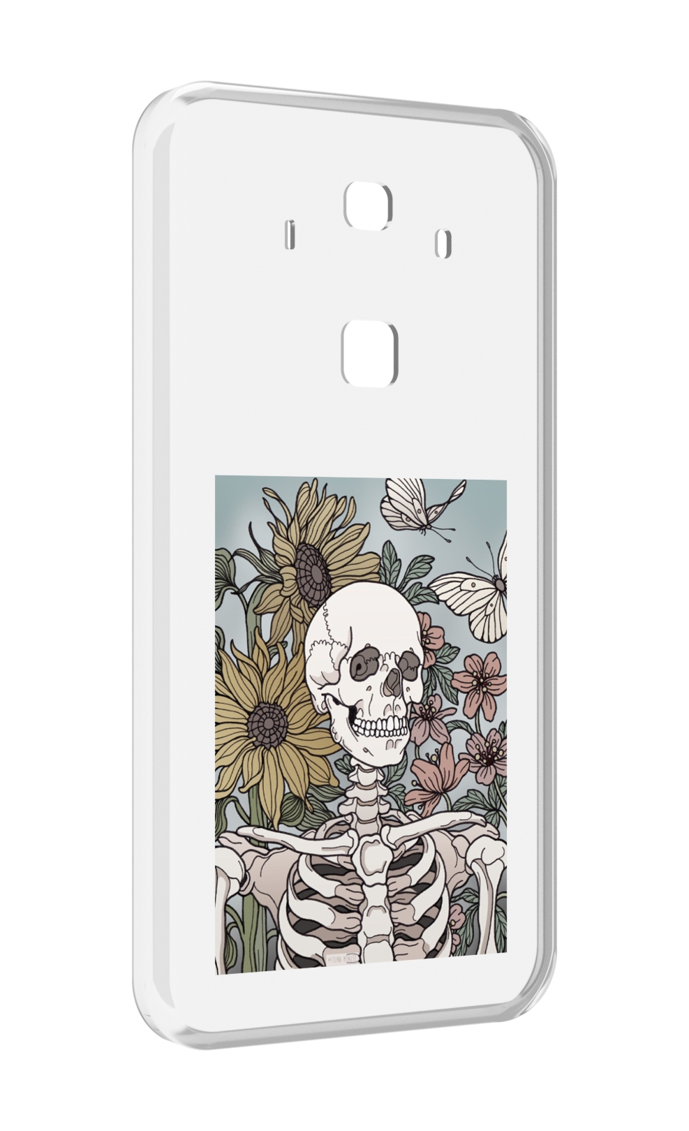 фото Чехол mypads скелетик с подсолнухами для huawei mate 10 pro