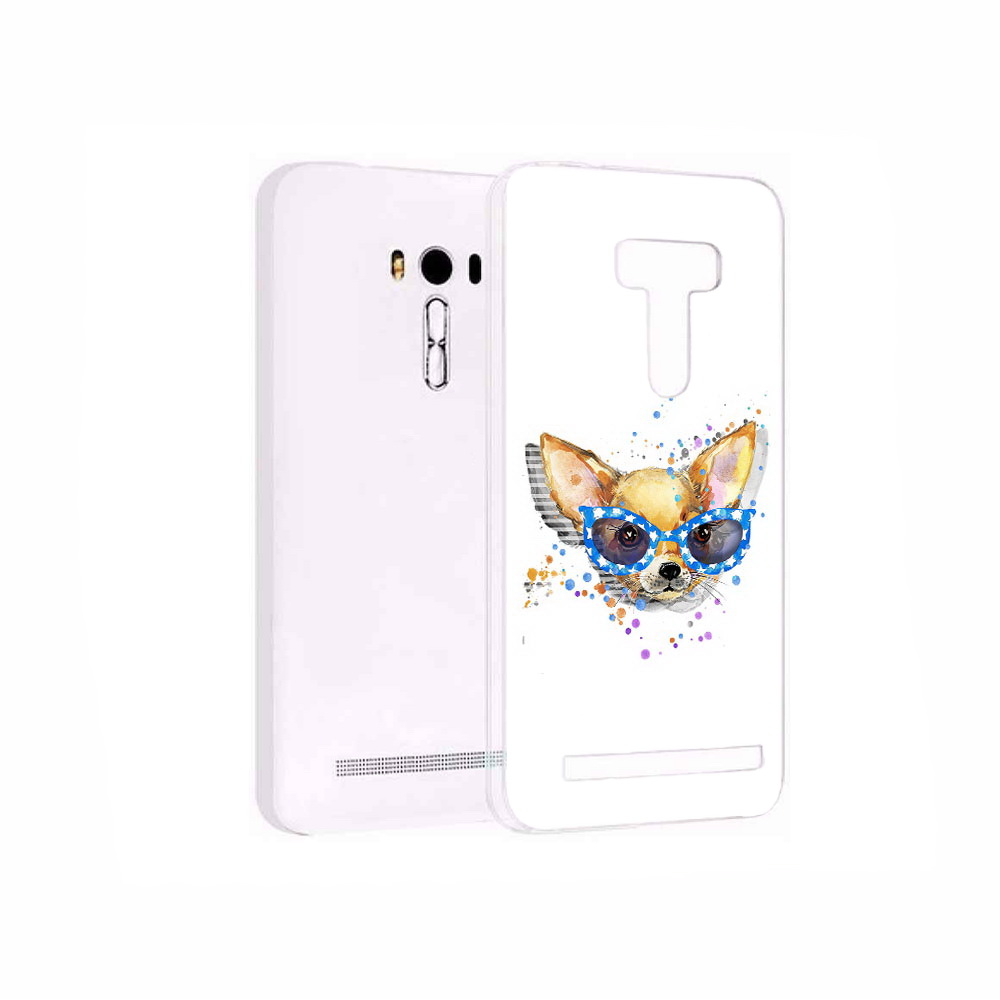 Чехол MyPads Tocco для Asus ZenFone 2 Laser (ZE550KL) чихуа-хуа в очках