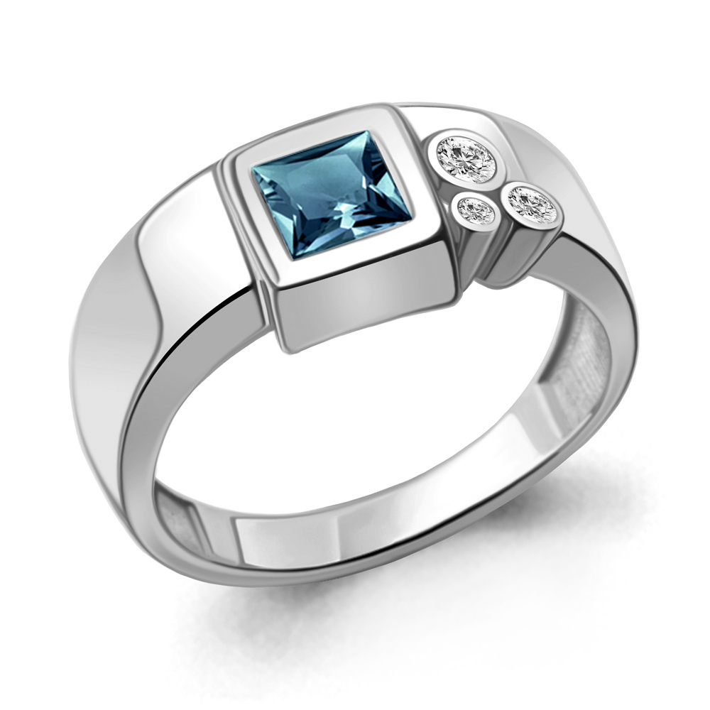 

Кольцо из серебра р. 20,5 AQUAMARINE 6960808А_925_р, 6960808А_925_р