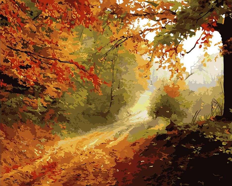 

Живопись по номерам Фрея Осенняя тропа 40x50, Фрея Осенняя тропа