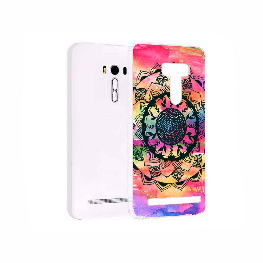 

Чехол MyPads Tocco для Asus ZenFone 2 Laser (ZE550KL) яркая абстракция круглый цветок, Прозрачный, Tocco