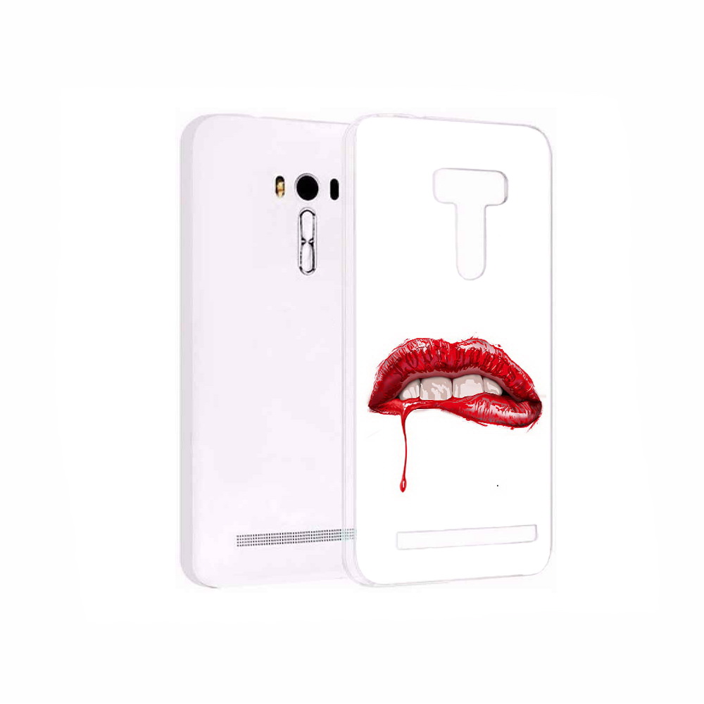 

Чехол MyPads Tocco для Asus ZenFone 2 Laser (ZE550KL) яркие красные губы, Прозрачный, Tocco