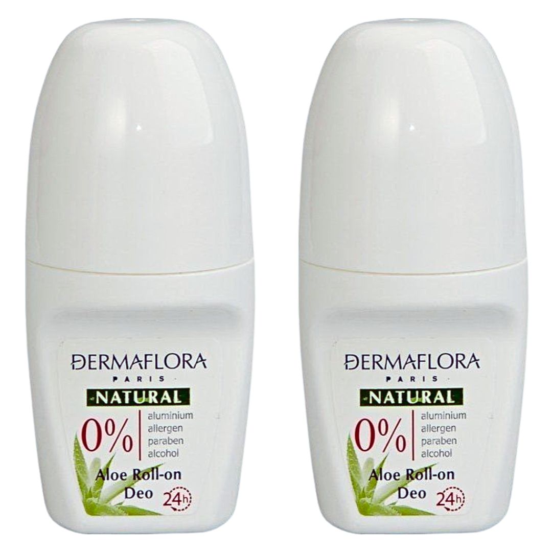 BradoLine Шариковый дезодорант Dermaflora, 0% , для женщин, natural аloe, 50 мл, 2 шт