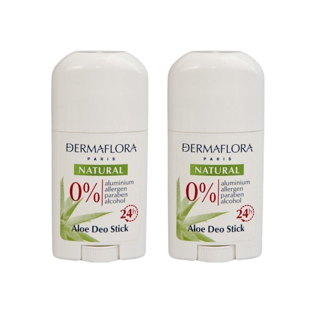 BradoLine Дезодорант-стик Dermaflora, 0%, natural aloe, 50 мл, 2 шт