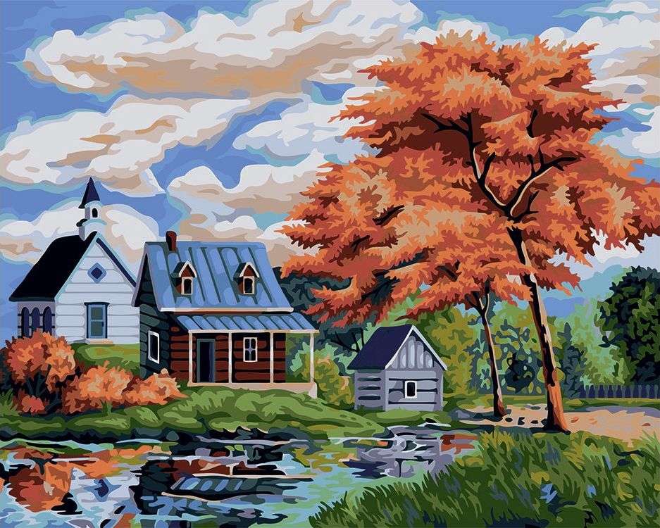 

Живопись по номерам Фрея Деревенские мотивы 40x50, Фрея Деревенские мотивы