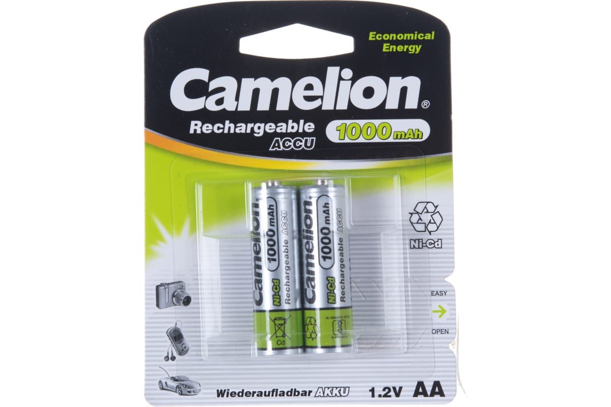 

Батарейка Aa Ак-Р R6 1000mah Ni-Cd (2шт) Camelion Camelion арт. NC-AA1000BP2