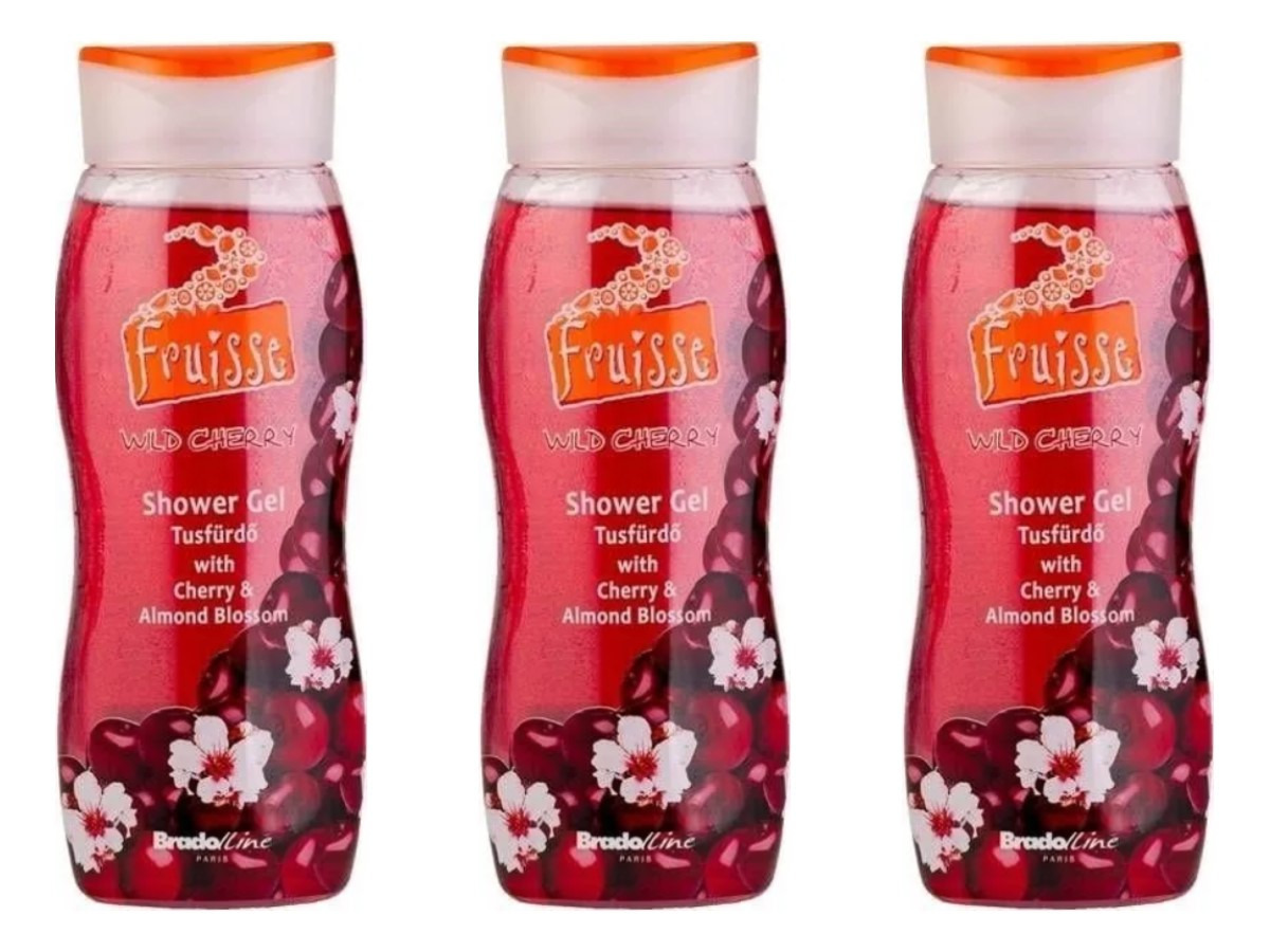 Гель для душа Fruisse Wild Cherry 250 мл, 3 шт