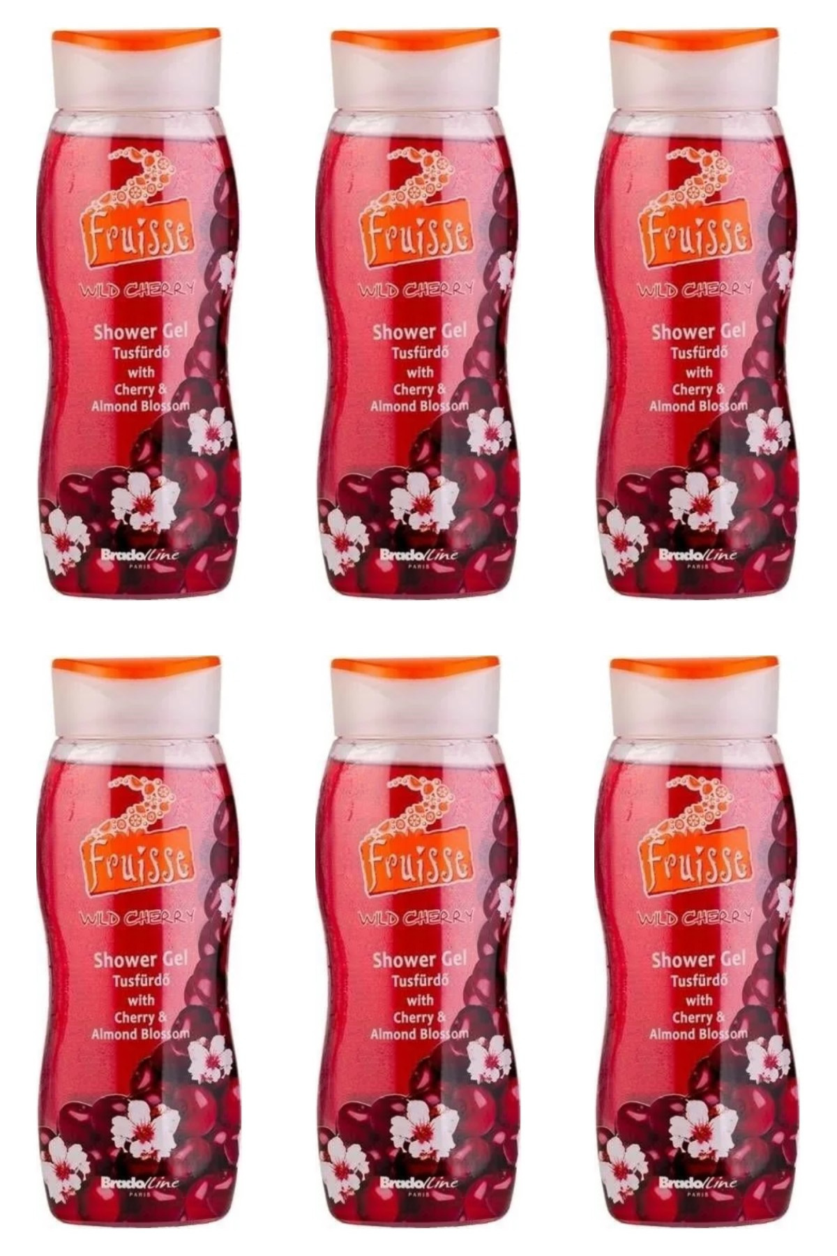 Гель для душа Fruisse Wild Cherry 250 мл, 6 шт