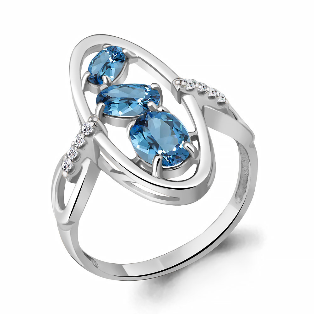 

Кольцо из серебра р. , AQUAMARINE 6951005А_925_р, 6951005А_925_р