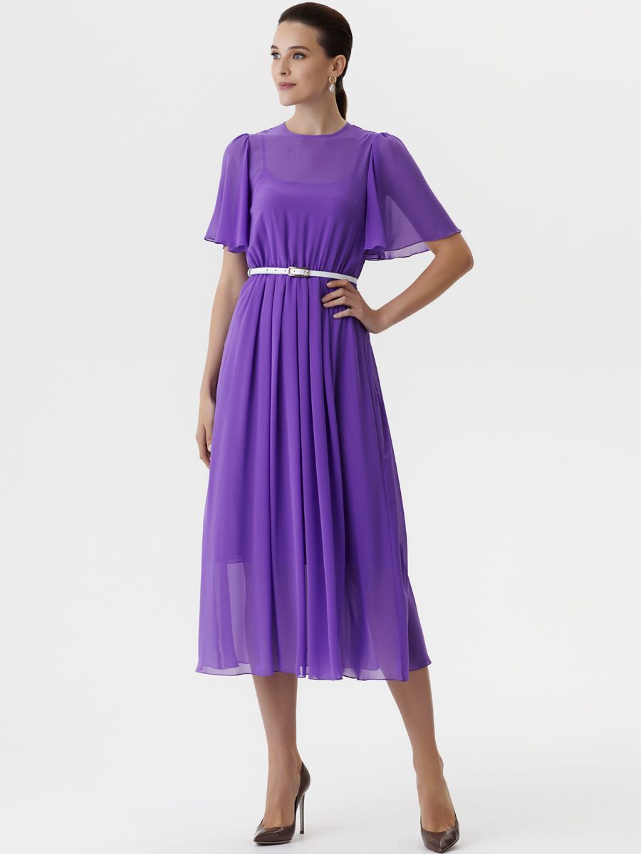 Платье женское Арт-Деко P-824 фиолетовое 48 RU