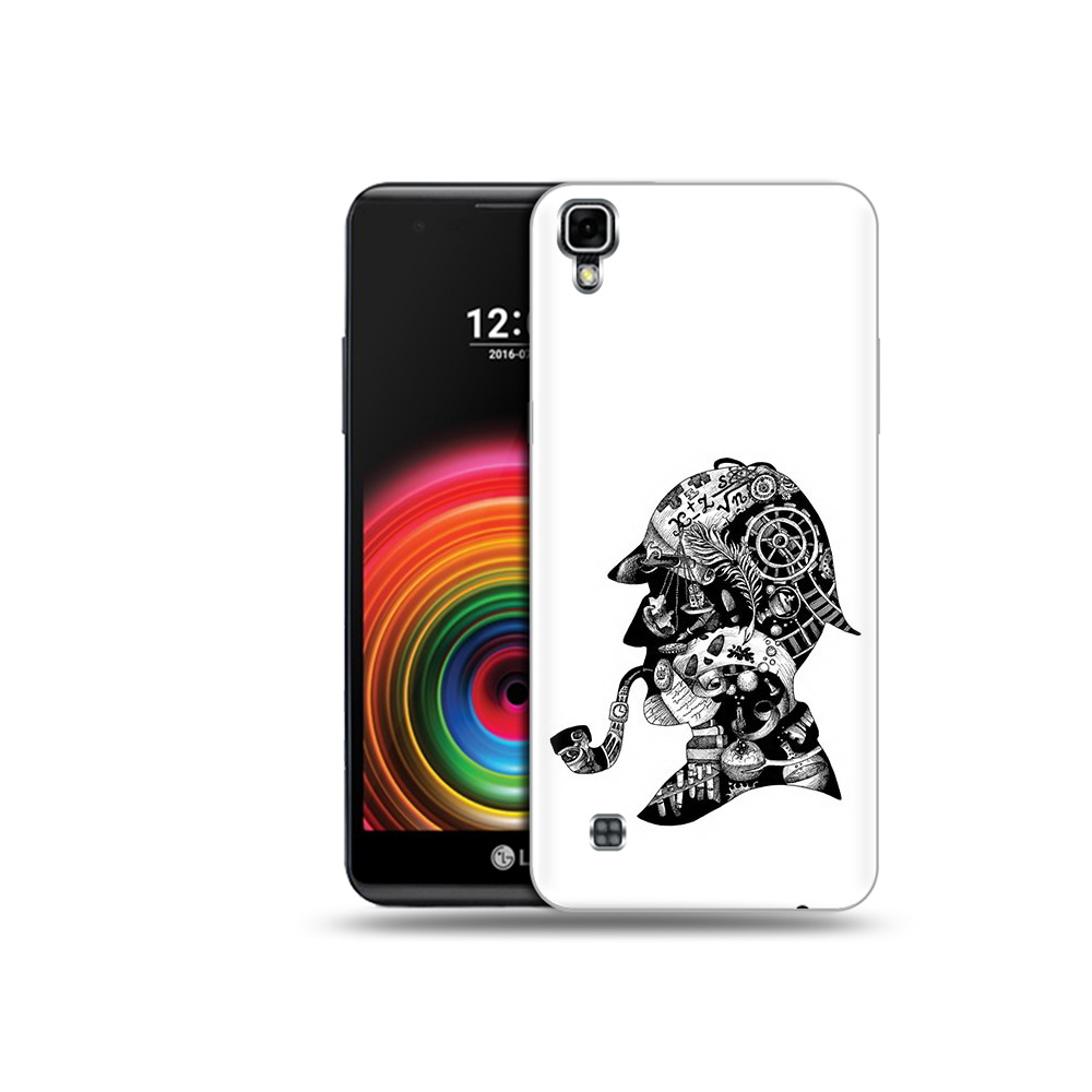 

Чехол MyPads Tocco для LG X Power мужчина с трубкой абстракция, Прозрачный, Tocco