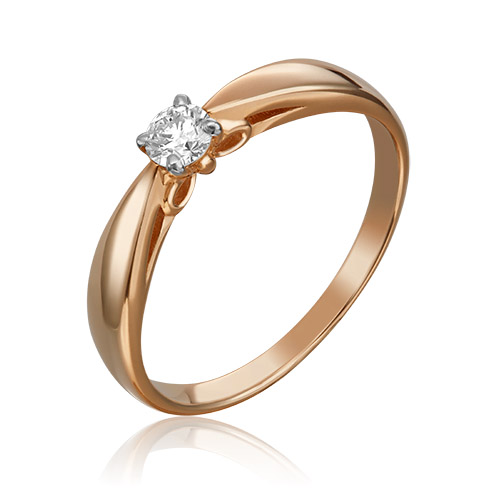 

Кольцо из золота р. 15,5 PLATINA jewelry 01-1594-00-101-1110-30, бриллиант, 01-1594-00-101-1110-30