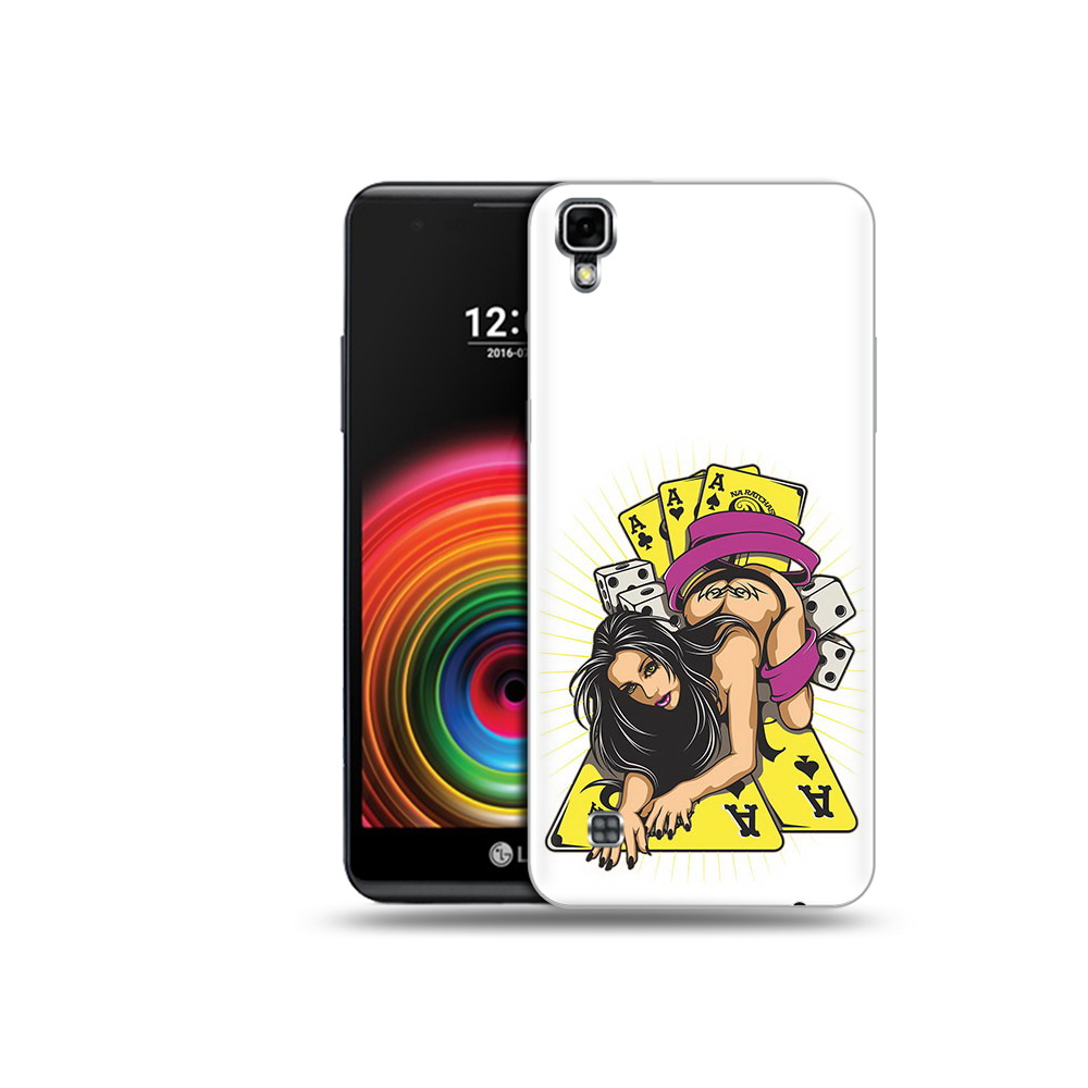 

Чехол MyPads Tocco для LG X Power нарисованная девушка с игровыми картами, Прозрачный, Tocco