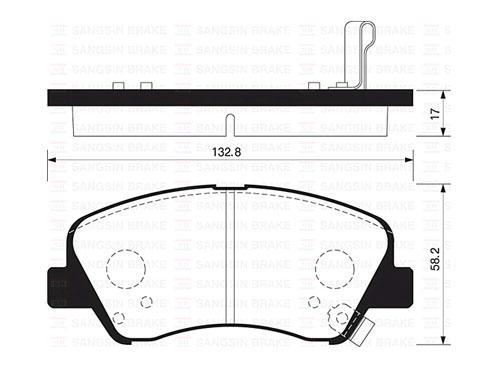 

Комплект тормозных колодок Sangsin brake SP1399