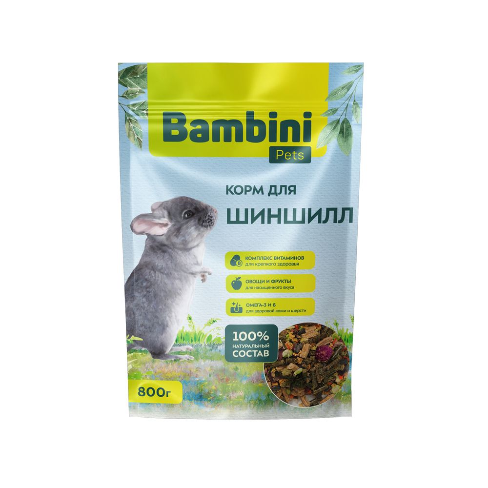 Корм для шиншилл Bambini Pets 800 г 1199₽