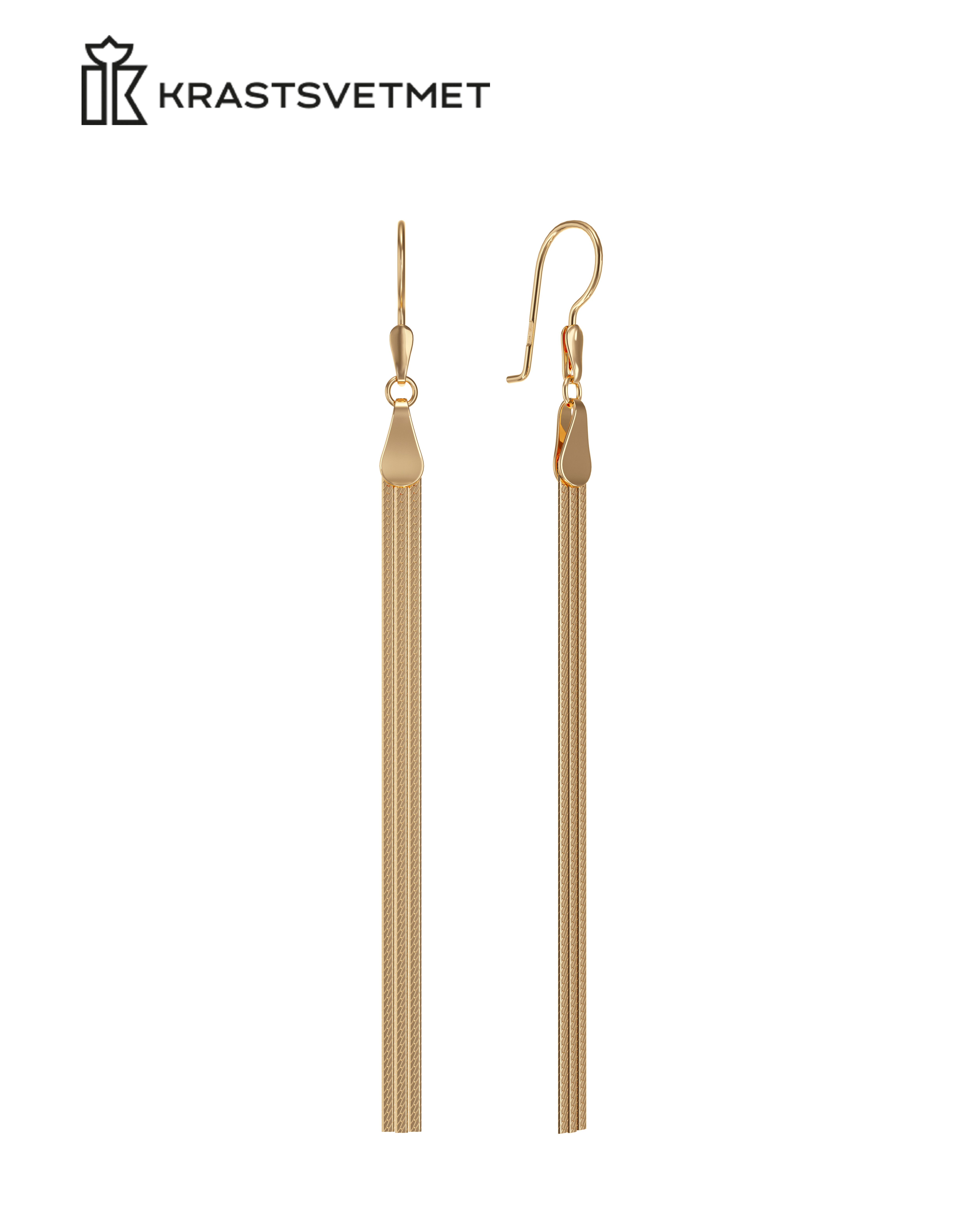 

Серьги подвески из золота Красцветмет НС12-368, НС12-368