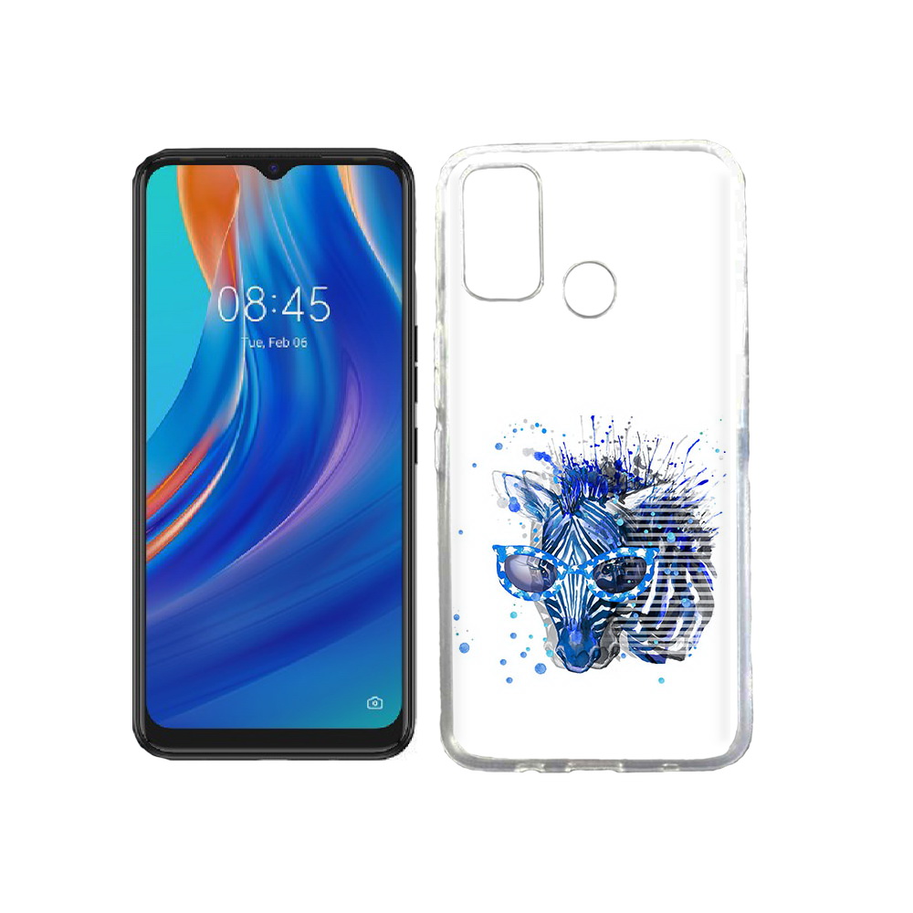 

Чехол MyPads Tocco для Tecno Spark 7T расплывчатая зебра, Прозрачный, Tocco