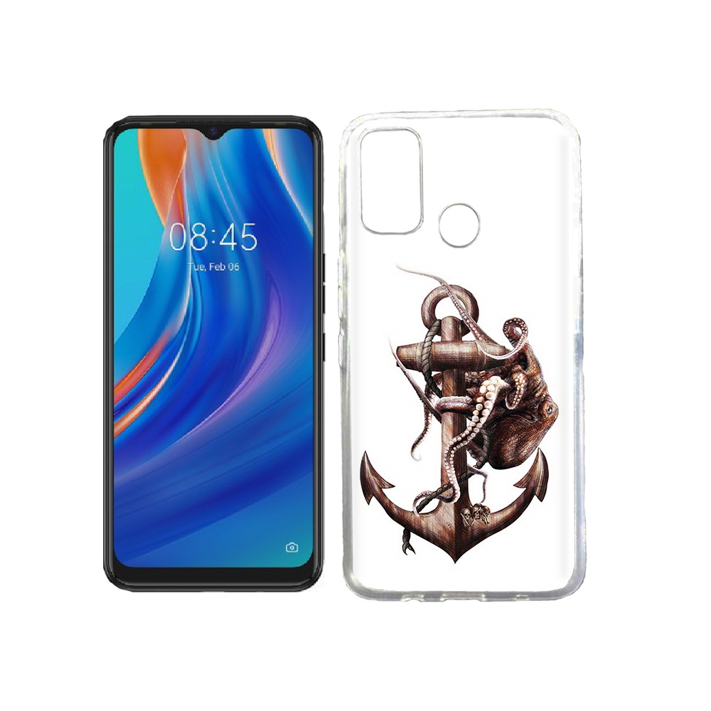 

Чехол MyPads Tocco для Tecno Spark 7T ржавый якорь, Прозрачный, Tocco