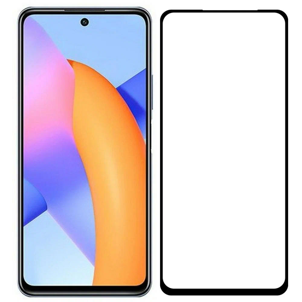 

Защитное стекло Krutoff для Vivo Y35, защита камеры, полный клей, черный