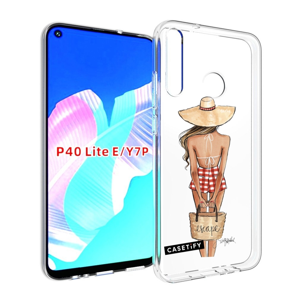 

Чехол бампер MyPads CASETiFY женский для Huawei P40 Lite E, Прозрачный, Tocco