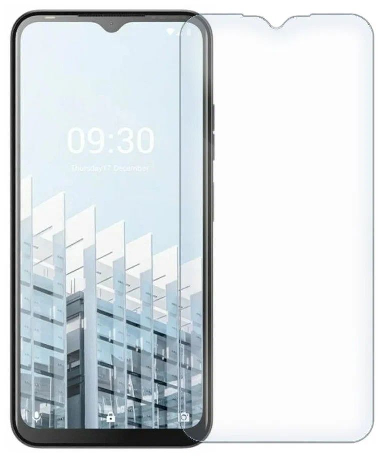 

Защитное стекло Krutoff для Tecno POP 6 Pro, гибридное, гибкое, полный клей