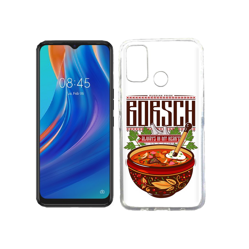 

Чехол MyPads Tocco для Tecno Spark 7T русский борщ, Прозрачный, Tocco