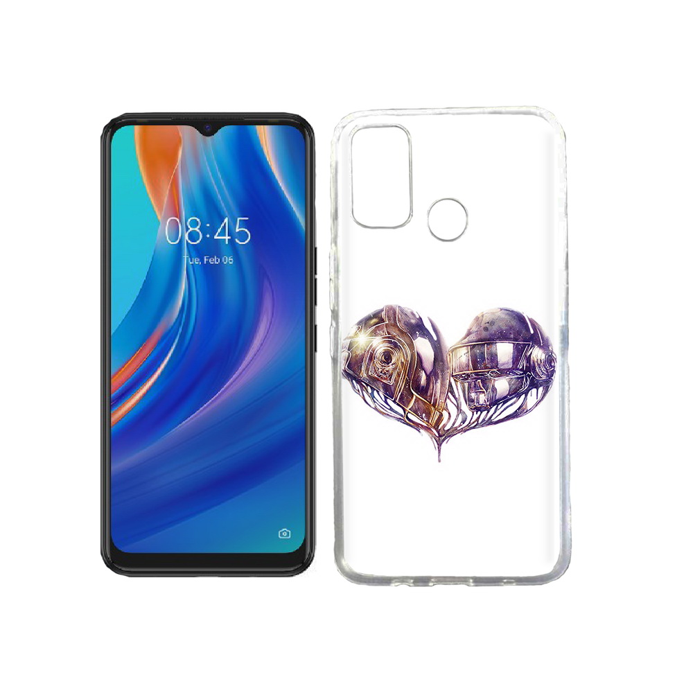 

Чехол MyPads Tocco для Tecno Spark 7T сердце абстракция, Прозрачный, Tocco
