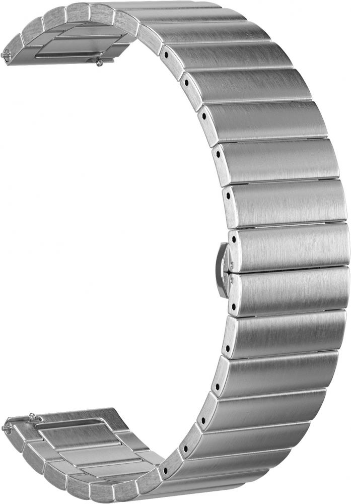 

Ремешок стальной GSMIN Steel Collection 22 для Huawei Watch GT / GT2 (Металлик), Серебристый, Ремешок стальной GSMIN Steel Collection 22 для Huawei Watch GT / GT2