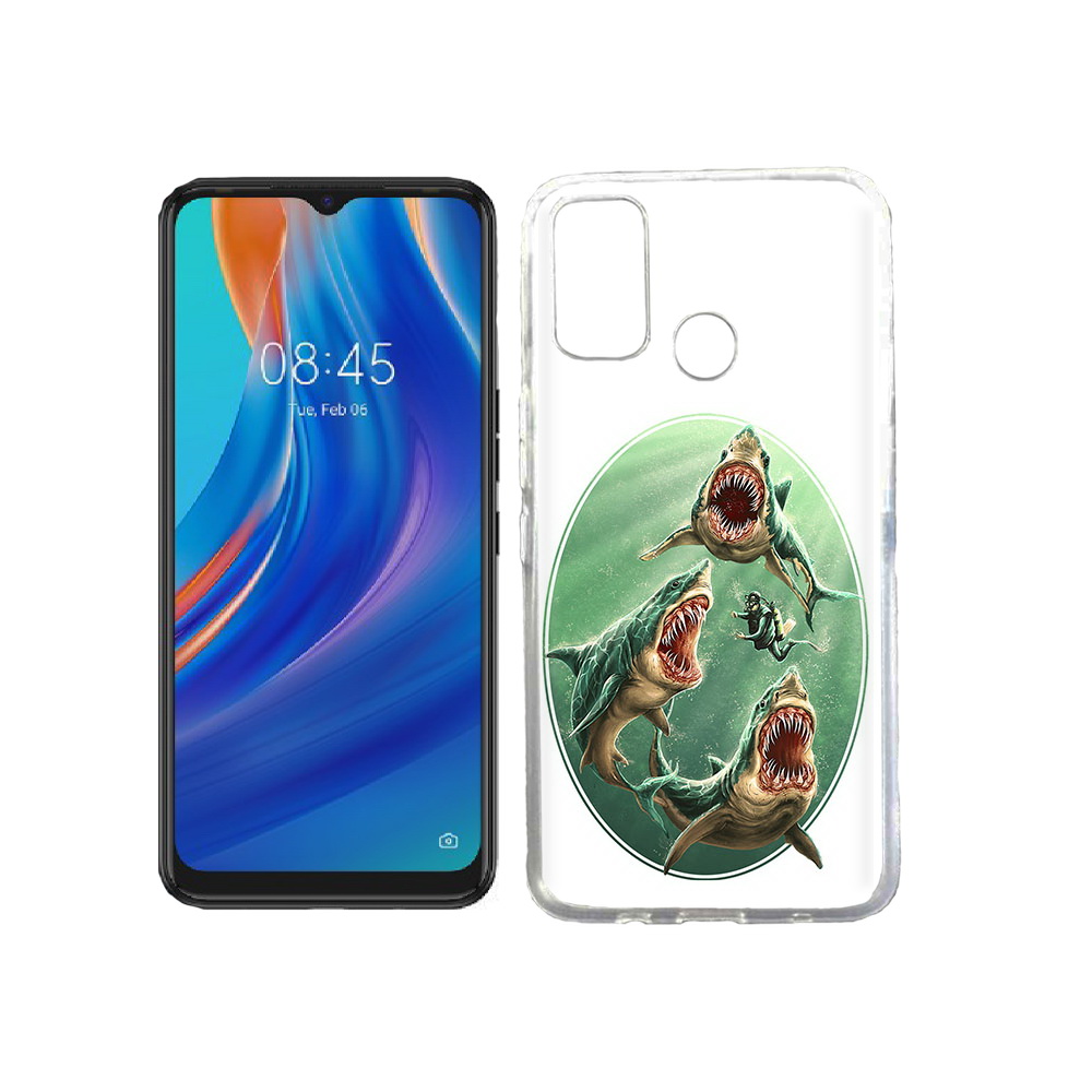 

Чехол MyPads Tocco для Tecno Spark 7T синяя бездна, Прозрачный, Tocco