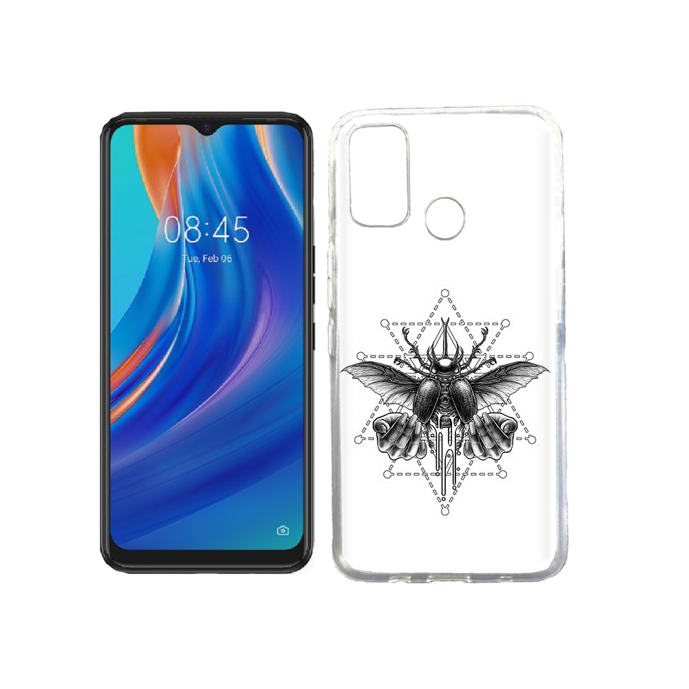 

Чехол MyPads Tocco для Tecno Spark 7T скарабей, Прозрачный, Tocco
