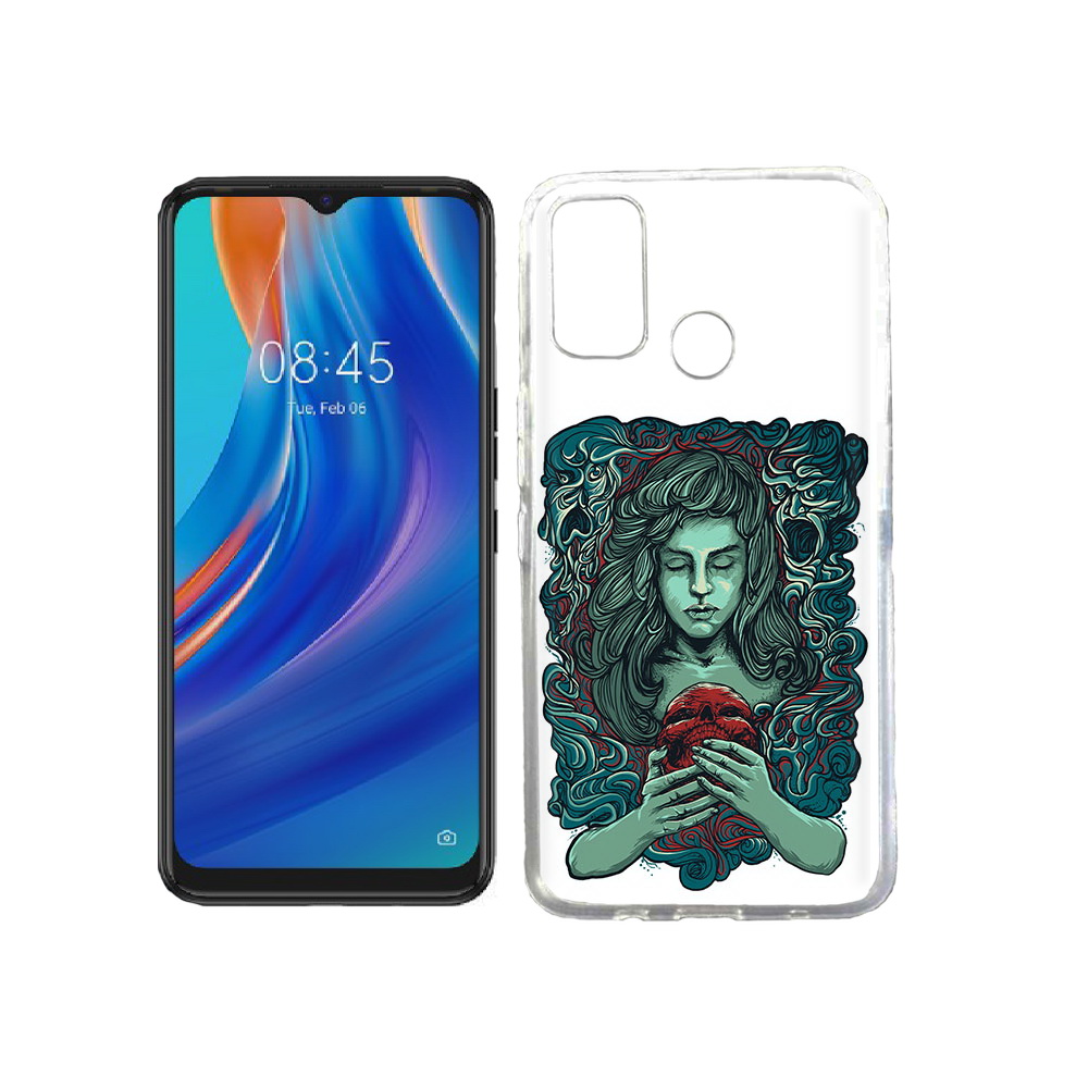

Чехол MyPads Tocco для Tecno Spark 7T спящая девушка, Прозрачный, Tocco