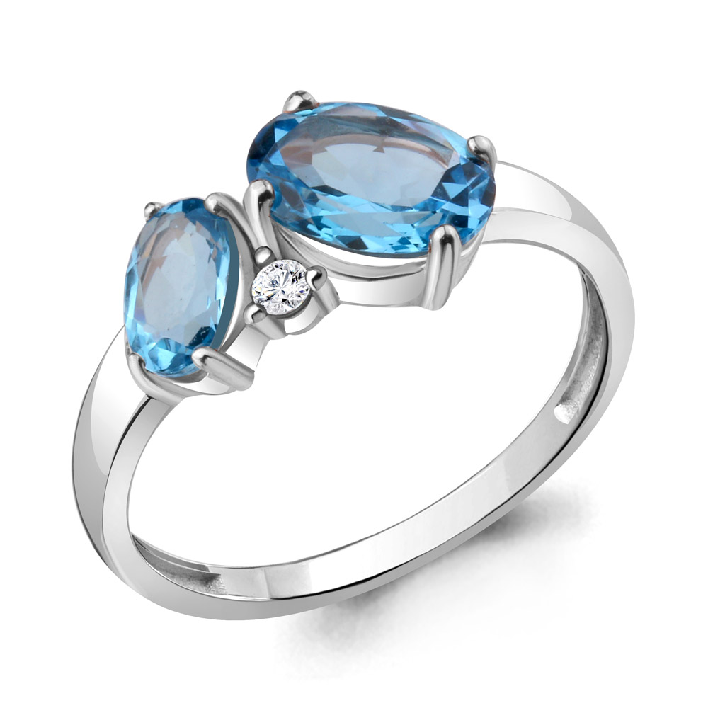 

Кольцо из серебра р. , AQUAMARINE 6938905А_925_р, 6938905А_925_р