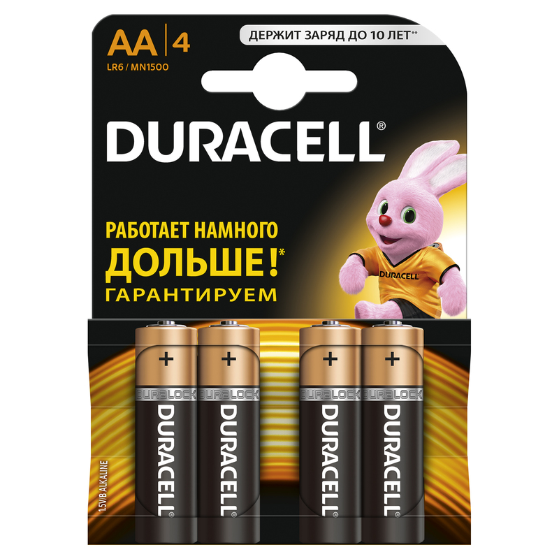 Батарейка Duracell Lr6 Аа Bl-4 Basic DURACELL арт. 5006608