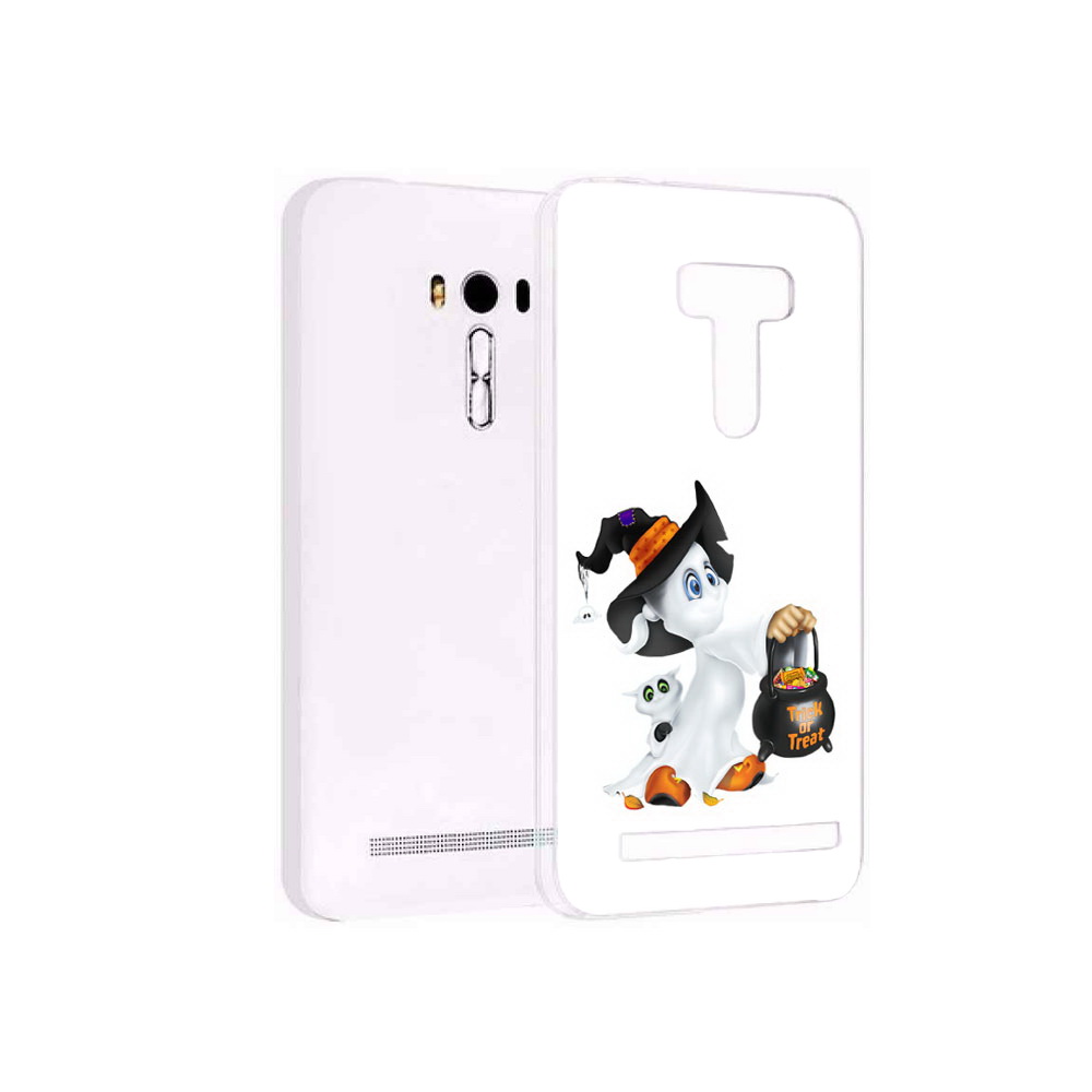 

Чехол MyPads Tocco для Asus ZenFone Selfie (ZD551KL) Маленький призрак, Прозрачный, Tocco
