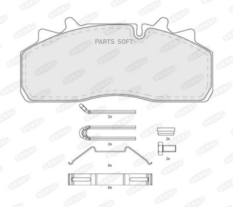 Колодки Тормозные Дисковые 210.4X92.5X29.5 Wva29159\ Saf, Daf Lf55 1Шт Bcv29159Tk