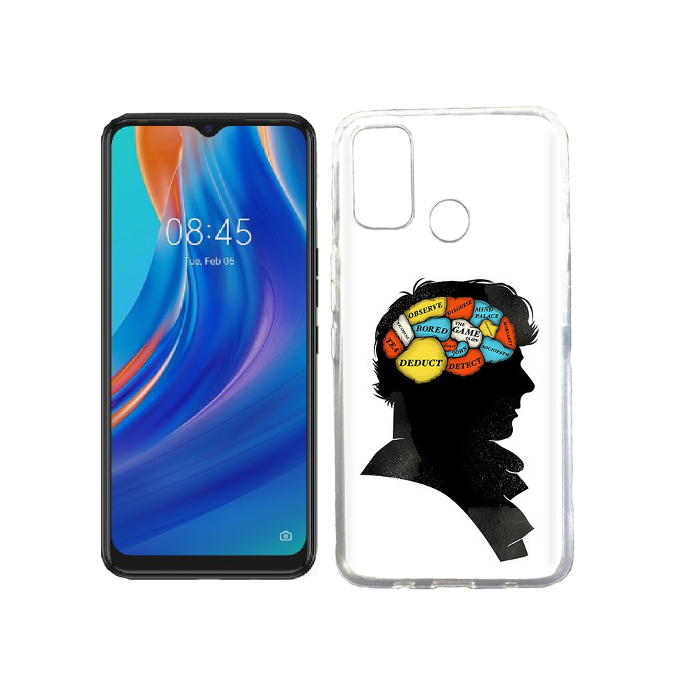 

Чехол MyPads Tocco для Tecno Spark 7T темный рисунок, Прозрачный, Tocco