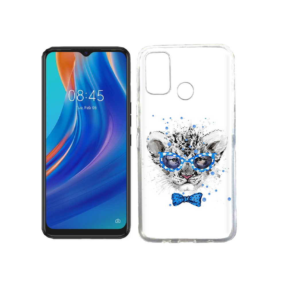 

Чехол MyPads Tocco для Tecno Spark 7T тигренок с бабочкой, Прозрачный, Tocco