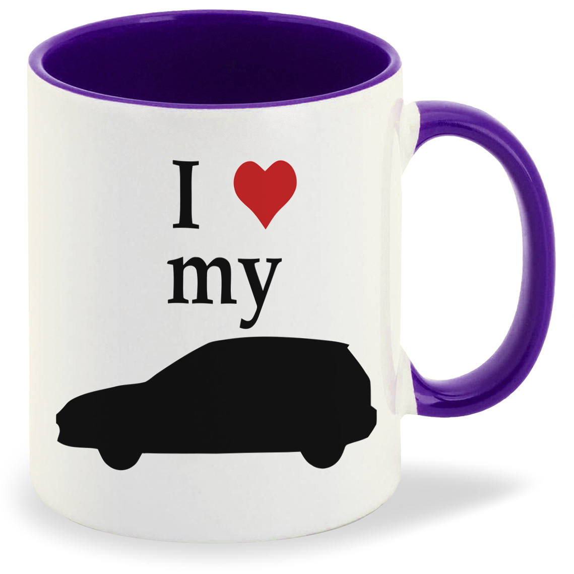 

Кружка фиолетовая CoolPodarok Авто. I love my car