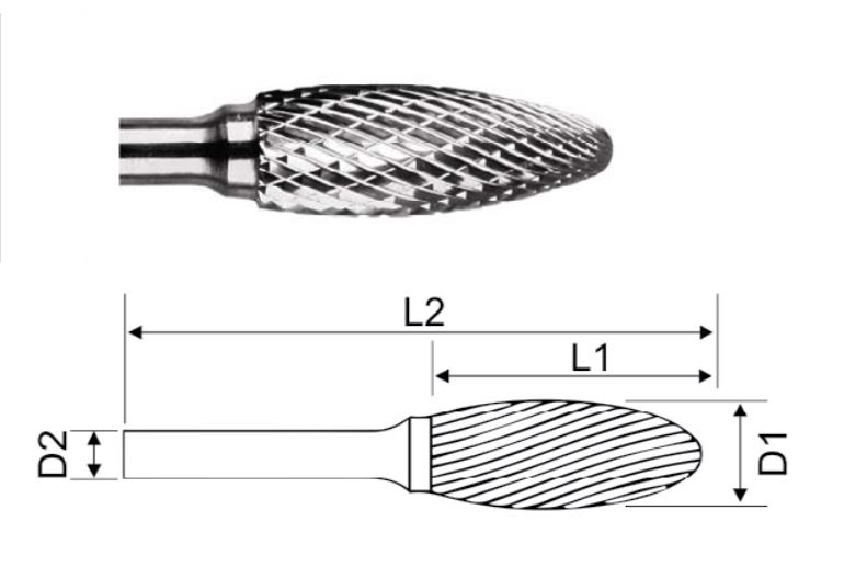 

Борфреза Интертулмаш HM пламевидная твердосплавная 10x20x6x64 H102006/001667, H102006/001667