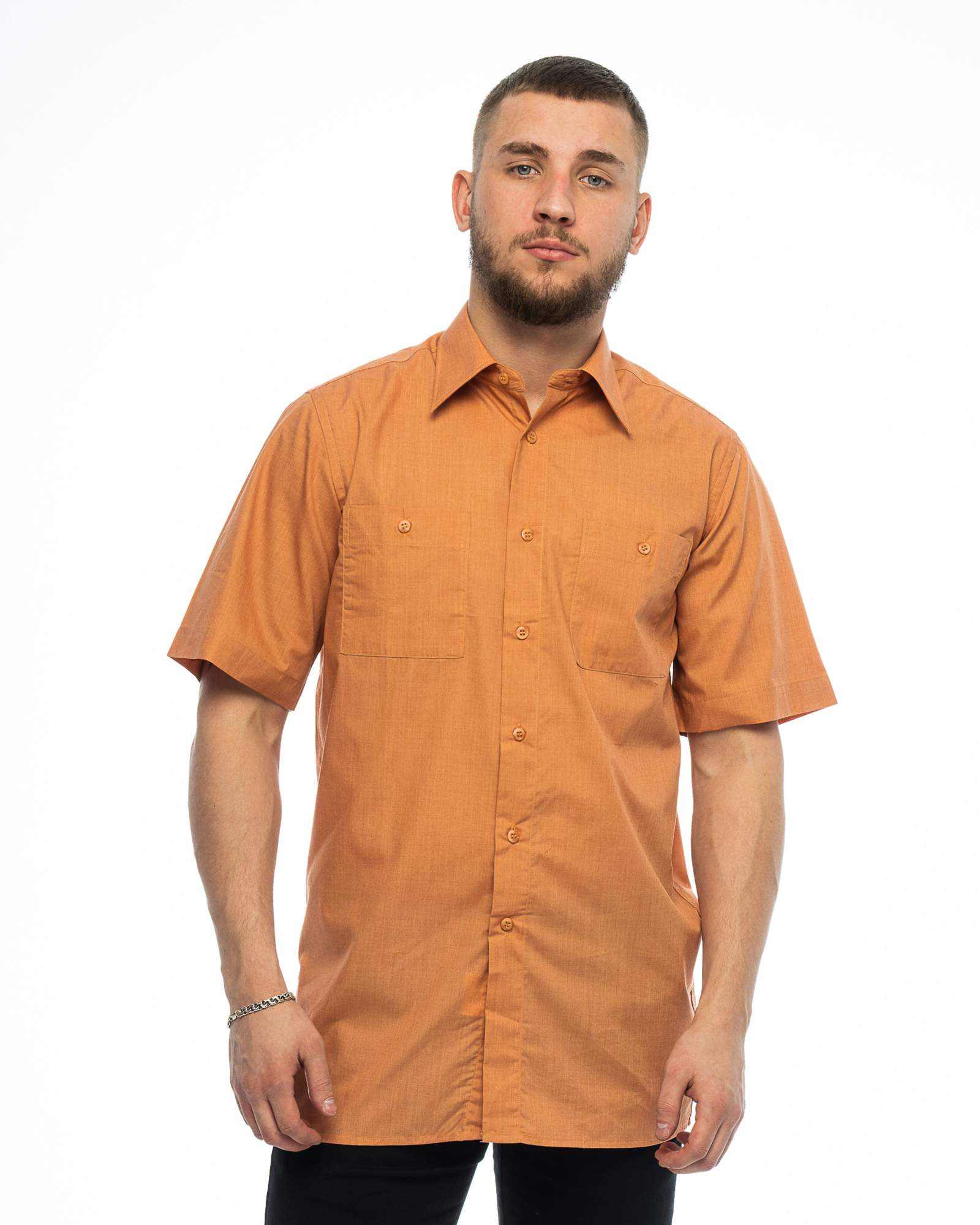 Рубашка мужская Maestro Brick-14K оранжевая 40/178-186