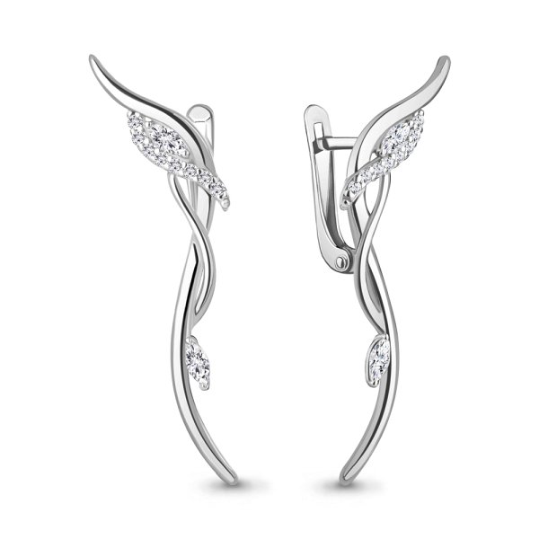 

Серьги из серебра TEO MAORI 8400151А.5, фианит, 8400151А.5