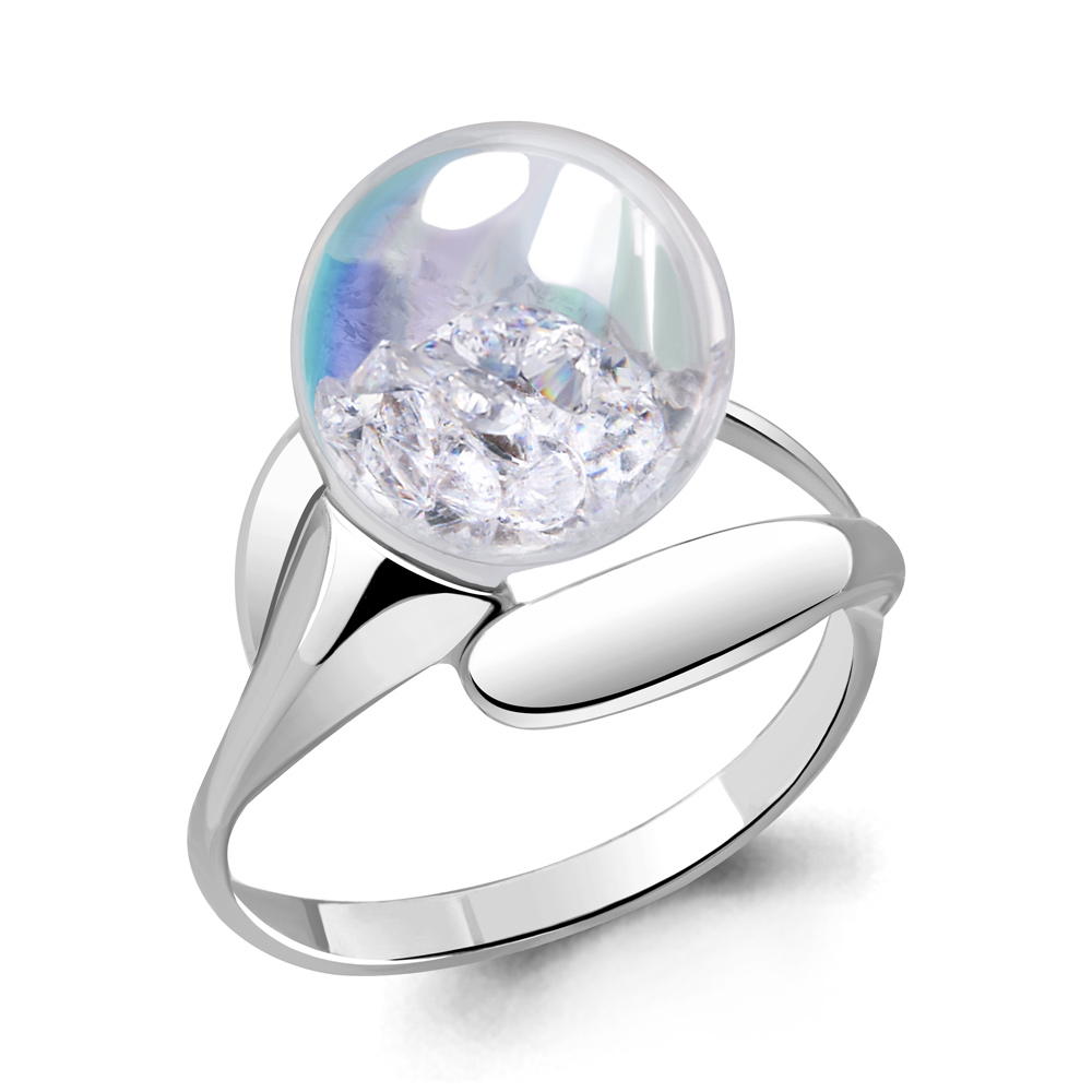 

Кольцо из серебра р.  AQUAMARINE 64412П_925_р, 64412П_925_р