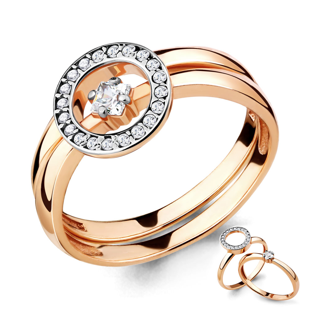

Кольцо из серебра р. 17,5 AQUAMARINE 68230А_925_з, 68230А_925_з