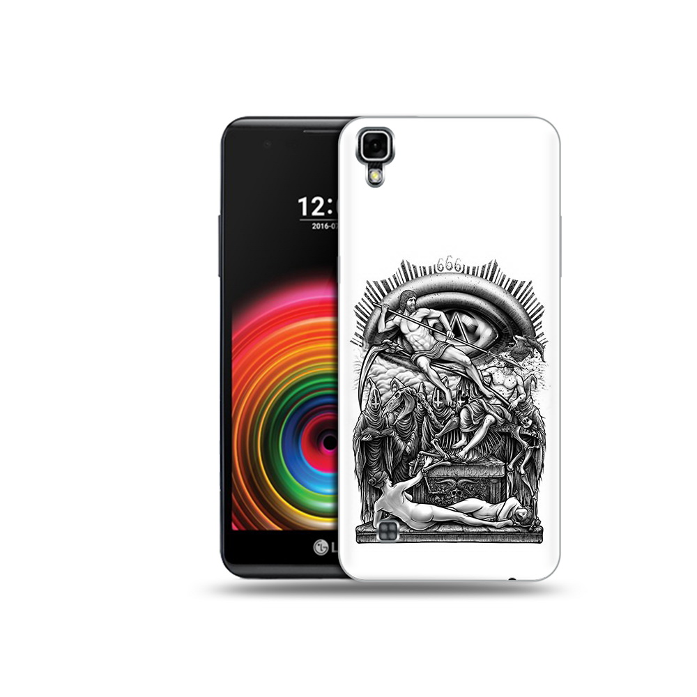 

Чехол MyPads Tocco для LG X Power оракул черно белый, Прозрачный, Tocco